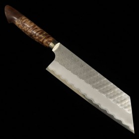 Japanisches kiritsuke nakiri Messer - NIGARA - Migaki Tsuchime - SG2 Ahorn Griff - Größe: 18cm