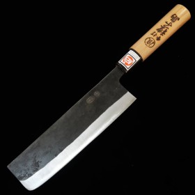 Japanisches Nakiri -Messer - IKENAMI HAMONO - Weißer Stahl 1 - Rostfrei beschichtet Größen 17cm