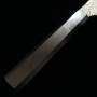 Japanese Bunka Knife - SG2 anmon Damascus - water buffalo horn ebony wood handle - size: 18cm