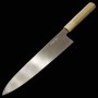 Japanese Single-bevel Chef knife Gyuto - MIURA OBIDAMA - Stainless Ginsan - Kasumi finish - Magnolia wood handle - Size : 24cm