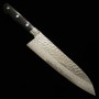 Japanese Santoku Knife - MIURA - Stainlass steel - 17layer Ddamascus - Hammered - Plywood Handle - size: 18cm