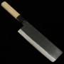 Japanese Nakiri knife - MIURA - Blue steel No.1 - Stainless crad - Kurouchi - Size : 16.5cm