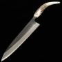 Japanese Chef knife Gyuto - HATSUKOKORO - Shinkiro series - Super blue steel - Deer antler handle - Size : 24cm