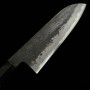 Japanese Santoku Knife - Ajikataya - Hinoura - White carbon steel No.2 - Magnoliawood - size: 18cm