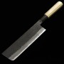 Japanese Nakiri Knife - Ajikataya - Hinoura - White carbon steel No.2 - Magnoliawood - size: 17cm