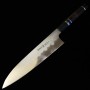 Japanese Chef Knife Gyuto - MIZUNO TANRENJO - Honyaki - Mirrored Finish - Engraved with a Dragon - Ebony handle - size: 24cm