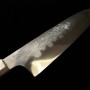 Japanese Chef Knife Gyuto - MIZUNO TANRENJO - Mirrored Finish - Engraved with a Dragon - Quince handle - size: 24cm