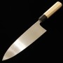 Japanese Deba knife - TADOKORO - Silver3 - Mirrored Finish - Magnoliawood handle - size: 21cm