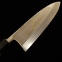 Japanese Deba knife - TADOKORO - Silver3 - Mirrored Finish - Magnoliawood handle - size: 21cm