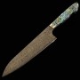 Japanese chef knife Gyuto - NIGARA - SG2 - Anmon Damascus Finish - Mother-of-Pearl Inlay handle - size: 21cm