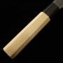 Japanese Santoku Knife - MIURA - Blue carbon steel No.1 - stainclad - Kurouchi Finish - Magnoliawood handle - size: 16.5cm