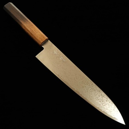Japanese Chef knife Gyuto - HADO - Ohryu series - Stainless ZA18 - Damascus - Oak wood handle - Size : 21cm