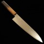 Japanese Chef knife Gyuto - HADO - Ohryu series - Stainless ZA18 - Damascus - Oak wood handle - Size : 21cm
