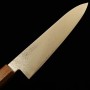 Japanese Chef knife Gyuto - HADO - Ohryu series - Stainless ZA18 - Damascus - Oak wood handle - Size : 21cm