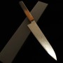Japanese Chef knife Gyuto - HADO - Ohryu series - Stainless ZA18 - Damascus - Oak wood handle - Size : 21cm