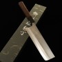 Japanese Nakiri Knife - HATSUKOKORO - SKD - Nashiji - Wenge wood handle - size: 16.5cm