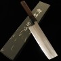 Japanese nakiri knife- HATSUKOKORO - Nashiji - White carbon No.2 - Wenge handle - Size:16.5cm