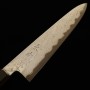 Japanese Chef Wagyuto Knife - KAGEKIYO - Urushi Kuroro Series - Gray Damascus Carbon Blue Steel No.1 - Size: 24cm