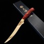 Japanese Filet Knife - Asurah knives × Miura Knives - Collaboration knife series - SUS420J2 ‐ Mirror Finish - Red - Size:15cm