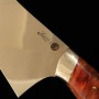 Japanese Chef Knife Gyuto - Asurah knives × Miura Knives - Collaboration knife - VG10 ‐ Mirror Finish - Orange - Size:24cm