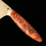 Japanese Chef Knife Gyuto - Asurah knives × Miura Knives - Collaboration knife - VG10 ‐ Mirror Finish - Orange - Size:24cm