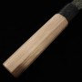 Japanese Santoku knife - KAGEKIYO - Stainless ZA-18 - Black damascu - Walnut wood handle - Size : 18cm