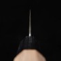 Japanese Santoku knife - KAGEKIYO - Stainless ZA-18 - Black damascu - Walnut wood handle - Size : 18cm