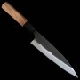 Japanese Ajikiri knife - MIURA - Blue steel No.2 - Kurouchi - Walnut wood handle - Size : 14.5cm