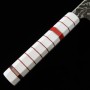 Japanese Kiritsuke Chef knife gyuto - HATSUKOKORO - YOROKOBI SP - SLD - kurouchi - Damascus - blast - Custom handle - size: 24cm
