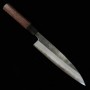 Japanese Petty knife - HATSUKOKORO - Blue carbon steel No.2 - Kumokage Damascus Finish - Wenge wood handle - size: 15cm