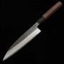 Japanese Petty knife - HATSUKOKORO - Blue carbon steel No.2 - Kumokage Damascus Finish - Wenge wood handle - size: 15cm