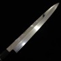 Japanese yanagiba knife - MIURA Obidama - VG10 - Mirrored - Stabilized wood handle - Yellow - Size:30cm