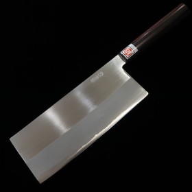 Chinese cleaver Knife - IKENAMI HAMONO - Blue 2and soft iron Size: 21cm