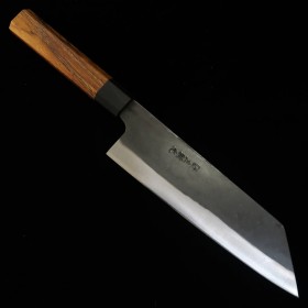 Japanese Bunka knife - HIDARI YORIMITSU - Blue carbon steel No.1 - Kurouchi - Ironwood handle - size: 20cm