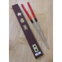 Moribashi - handle of painted wood - Stainless Steel - Sizes: 29 / 32cm