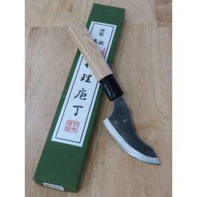 Japanese Kawahagi Skinning Knife - Miura - Aogami 2 - Zelkova handle - Size8.5cm